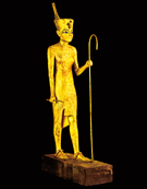 下エジプト王冠を被った ツタンカーメンの像
